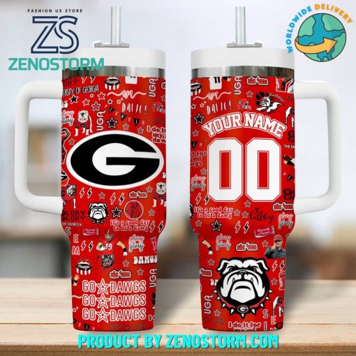 Georgia Bulldogs Football Personalized Stanley Tumbler