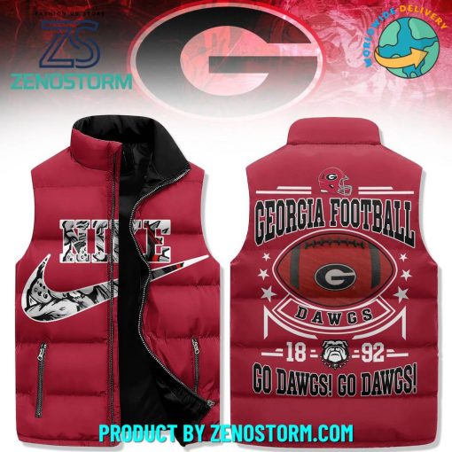 Georgia Bulldogs Football Sleeveless Puffer Down Vest