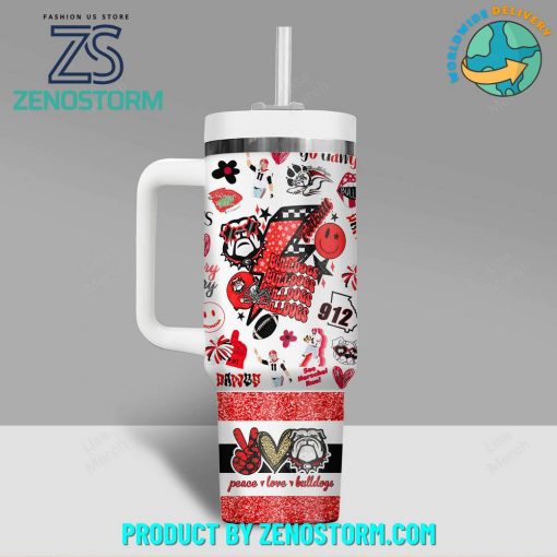 Georgia Bulldogs NCAA Peace Love Stanley Tumbler