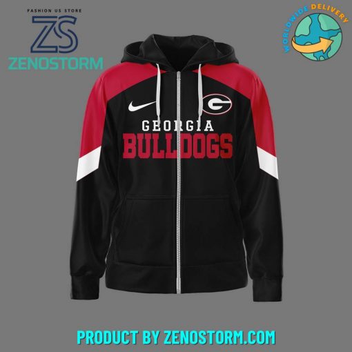 Georgia Bulldogs NCAA The Hedges Zip Hoodie – Black