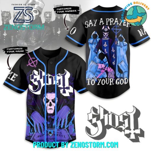 Ghost Band Say A Prayer Custom Name Baseball Jersey