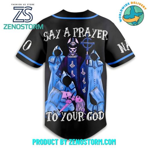 Ghost Band Say A Prayer Custom Name Baseball Jersey