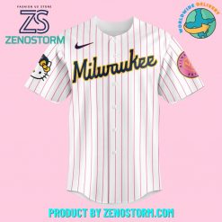 Hello Kitty Night x Milwaukee Brewers Baseball Jersey 2024