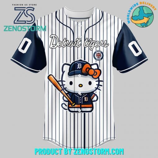 Hello Kitty x Detroit Tigers 2024 Customized Baseball Jersey