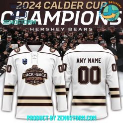 Hershey Bears 2024 Calder Cup Champions Away Hockey Jersey