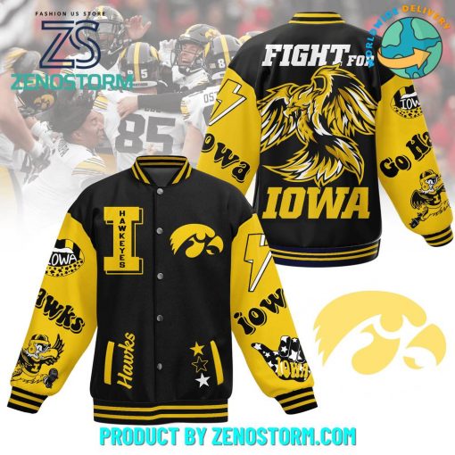 Iowa Hawkeyes Football Fight For Iowa Baseball Jacket