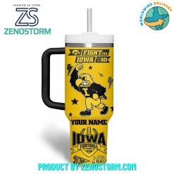 Iowa Hawkeyes Lets Go Hawks Customized Stanley Tumbler Yellow