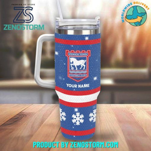 Ipswich Town EPL Bling Diamond Personalized Stanley Tumbler