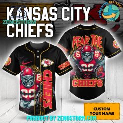 Kansas City Chiefs Happy Halloween Personalized Baseball Jersey