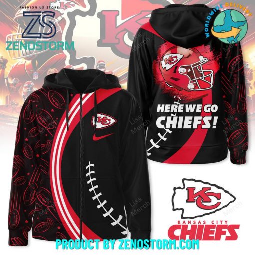 Kansas City Chiefs NFL Here We Go Zip Hoodie