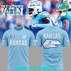 Kansas Jayhawks NCAA Football Shirt Sky Blue