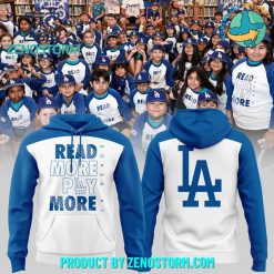 Los Angeles Dodgers Read More Play More Combo Hoodie Pants Cap