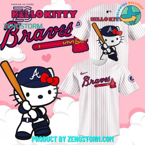 MLB Atlanta Braves x Hello Kitty Special Baseball Jersey