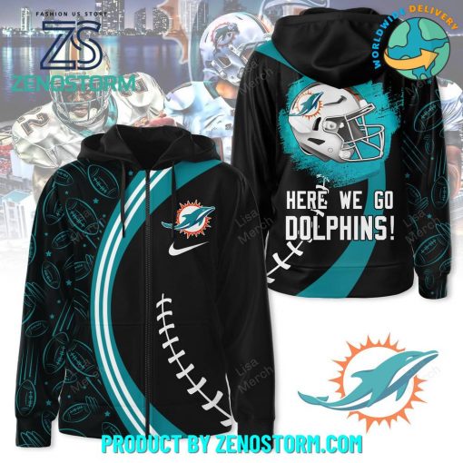 Miami Dolphins NFL Here We Go Zip Hoodie