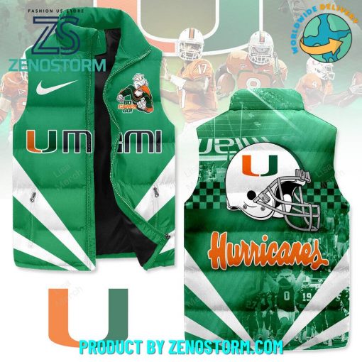 Miami Hurricanes 2024 Football Sleeveless Puffer Down Vest