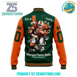 Miami Hurricanes Football Customized Baseball Jacket