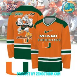 Miami Hurricanes NCAA Football 2024 Hockey Jersey