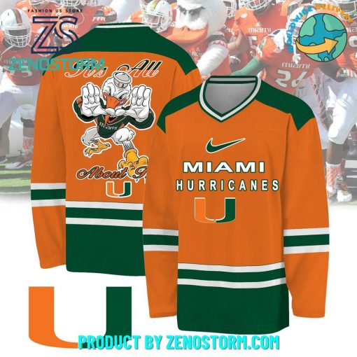 Miami Hurricanes NCAA Football 2024 Hockey Jersey