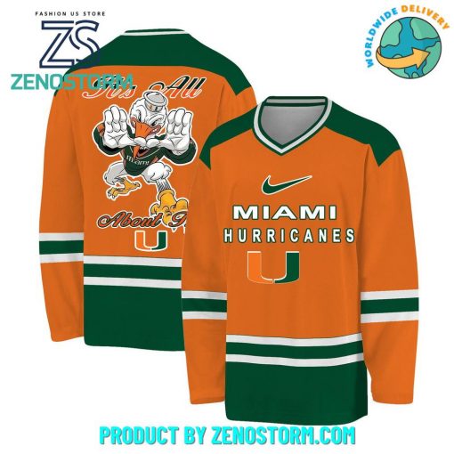 Miami Hurricanes NCAA Football 2024 Hockey Jersey