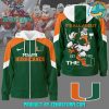 Miami Hurricanes NCAA Football Zip Hoodie – White