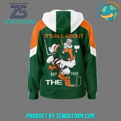 Miami Hurricanes NCAA Football Zip Hoodie Green