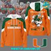 Miami Hurricanes NCAA Football Zip Hoodie – White