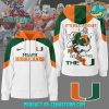 Miami Hurricanes NCAA Football Zip Hoodie – Orange