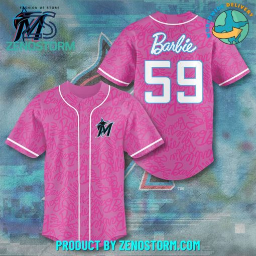 Miami Marlins x Barbie Night Game Baseball Jersey