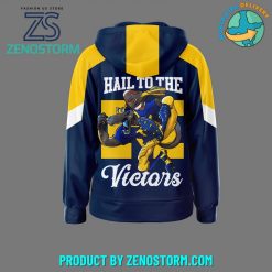 Michigan Wolverine Hail To The Victors Zip Hoodie Blue