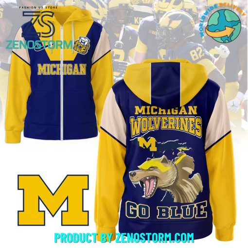 Michigan Wolverine NCAA Football Zip Hoodie