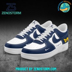 Michigan Wolverines Football Customized Air Force 1 – Blue