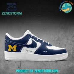 Michigan Wolverines Football Customized Air Force 1 Blue