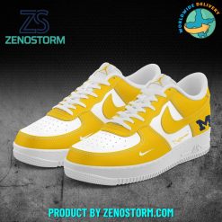 Michigan Wolverines Football Customized Air Force 1 – Yellow