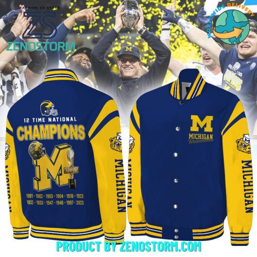 Michigan Wolverines National Champions Football Baseball Jacket