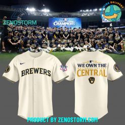 Milwaukee Brewers Back-To-Back Nl Central Champs 2024 Baseball Jersey