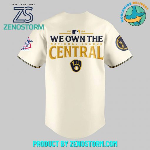 Milwaukee Brewers Back-To-Back Nl Central Champs 2024 Baseball Jersey