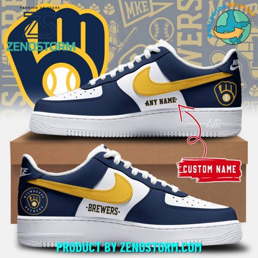 Milwaukee Brewers NL Central Champions Customized Air Force 1