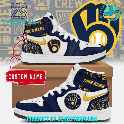 Milwaukee Brewers NL Central Champions Customized Air Jordan 1