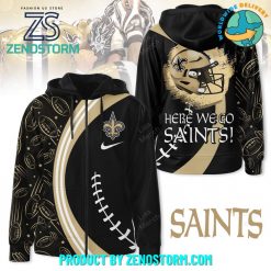 New Orleans Saints NFL Here We Go Zip Hoodie