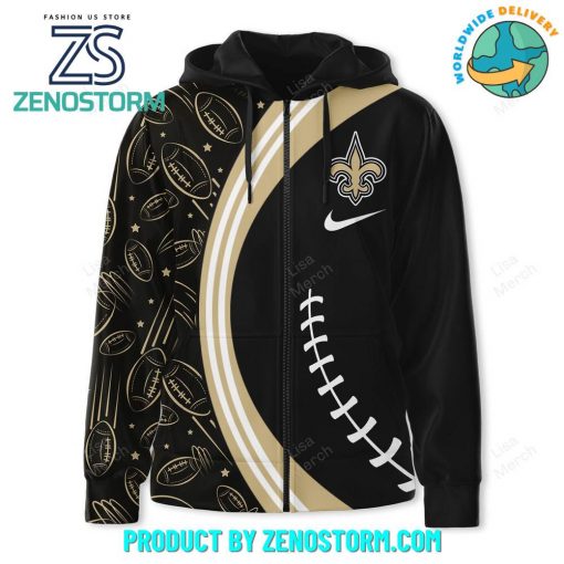 New Orleans Saints NFL Here We Go Zip Hoodie