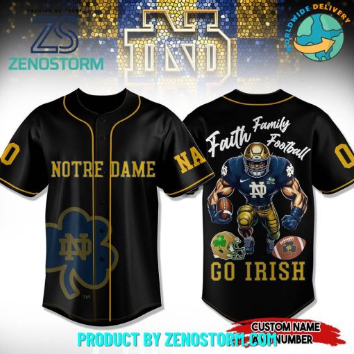 Notre Dame Fighting Irish Football Customized Baseball Jersey