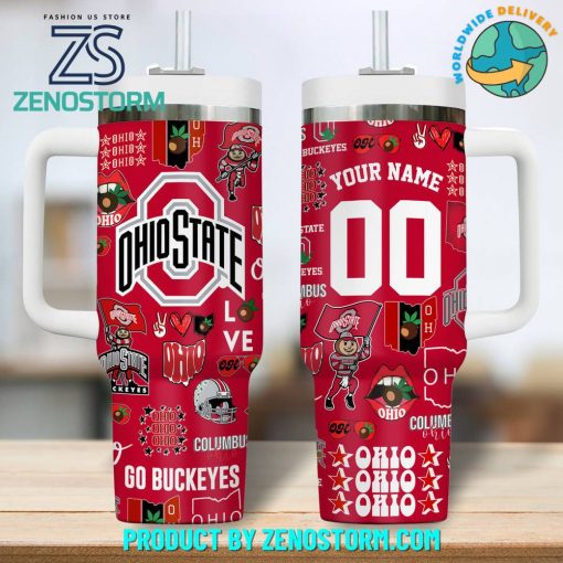 Ohio State Buckeyes Football Personalized Stanley Tumbler