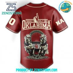 Oklahoma Sooners Only One Personalized Baseball Jersey