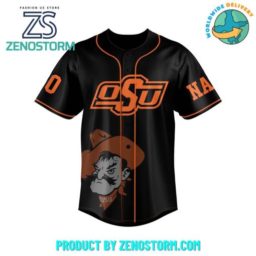 Oklahoma State Cowboys Football Customized Baseball Jersey