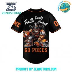 Oklahoma State Cowboys Football Customized Baseball Jersey