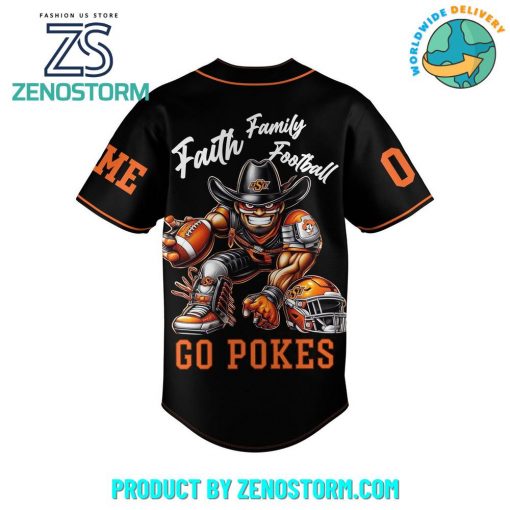 Oklahoma State Cowboys Football Customized Baseball Jersey