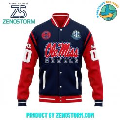 Ole Miss Rebels Football Customized Baseball Jacket