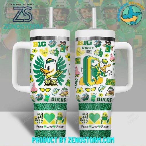 Oregon Ducks NCAA Peace Love Stanley Tumbler