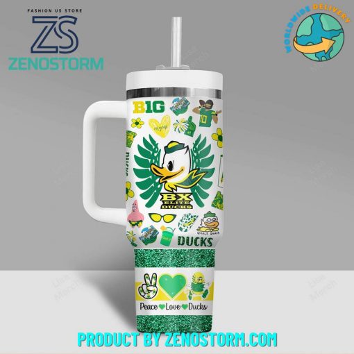 Oregon Ducks NCAA Peace Love Stanley Tumbler