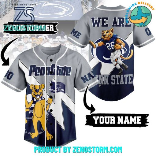 Penn State Football Custom Name Baseball Jersey